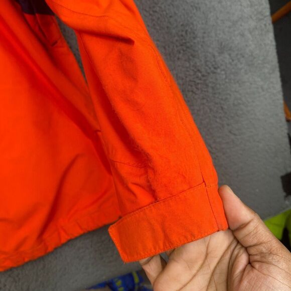 North Face Hyvent 3 in 1 Jacket Mens Medium Orange Shell Only - Picture 16 of 16